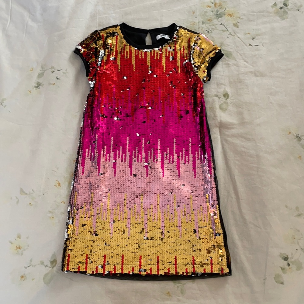 DKNY Kids Sequin Party Shift Dress, size 7